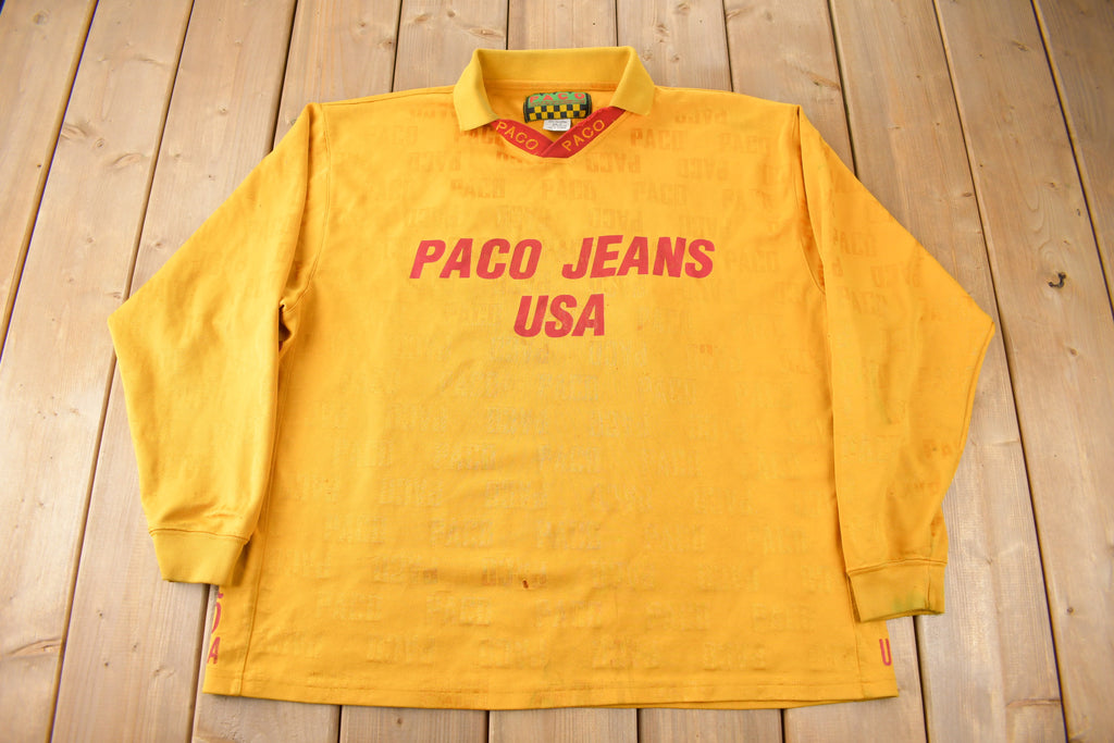 Vintage 1990s PACO Jeans USA Soccer Jersey Size Large