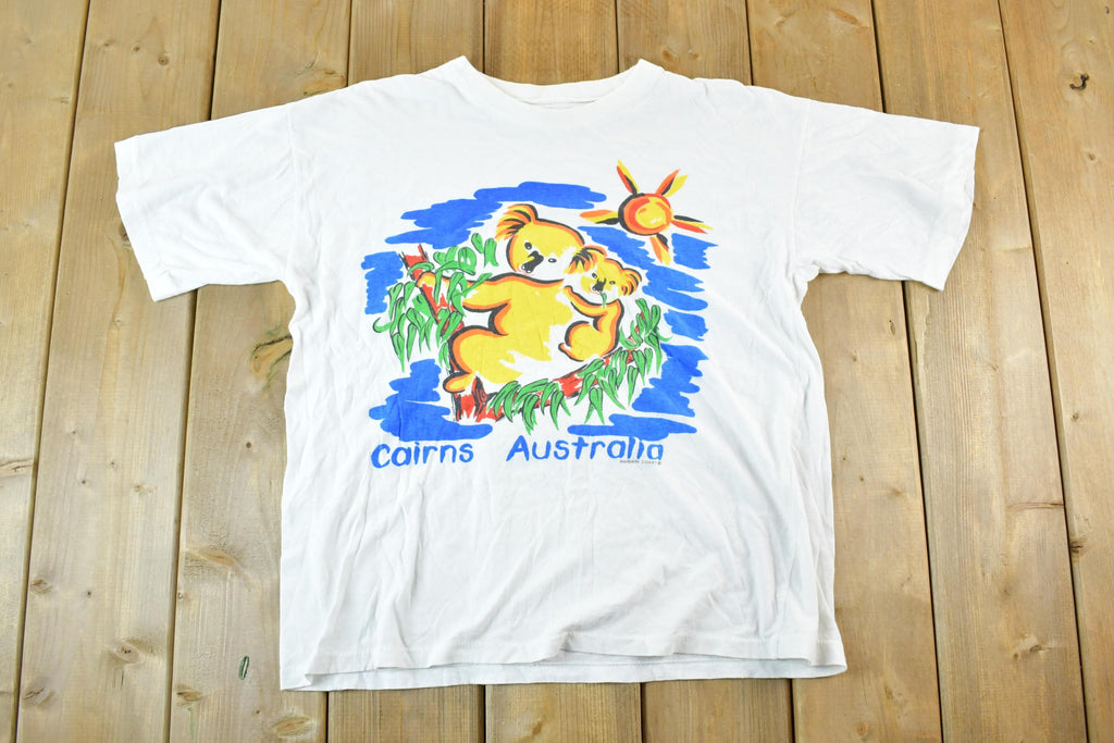 Vintage 1990s Cairns Australia Koala Souvenir T-Shirt Mens L