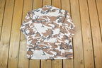 Vintage 1990's Excalibur Military Camo Light Button Up Spring Army Jacket