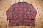Vintage 1990s Gitano Floral Button Up Sweatshirt