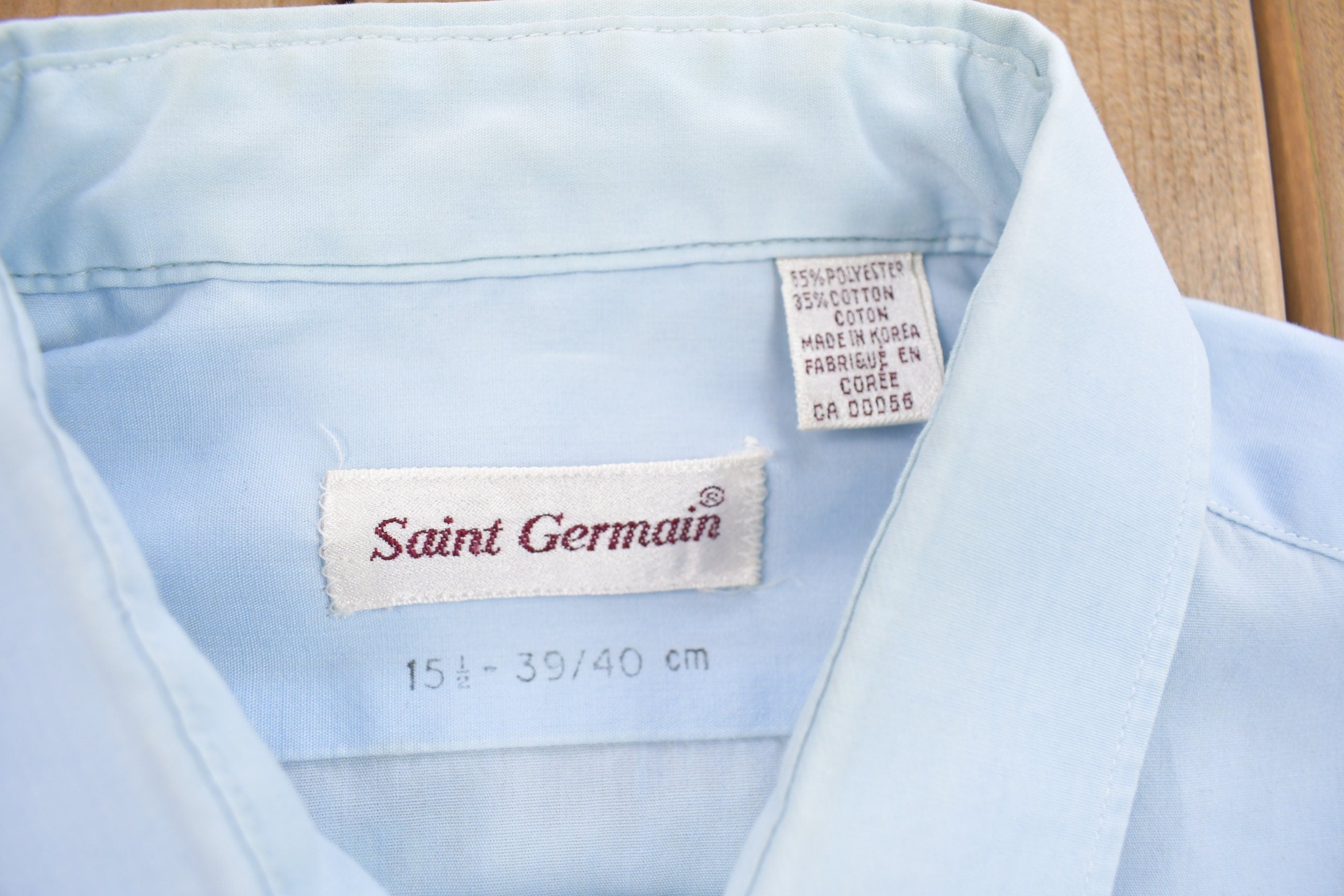Vintage 1990s Saint Germain Button Up Dress Shirt