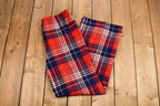 Vintage 1960s Distressed Pendleton Wool Plaid Flare Pants