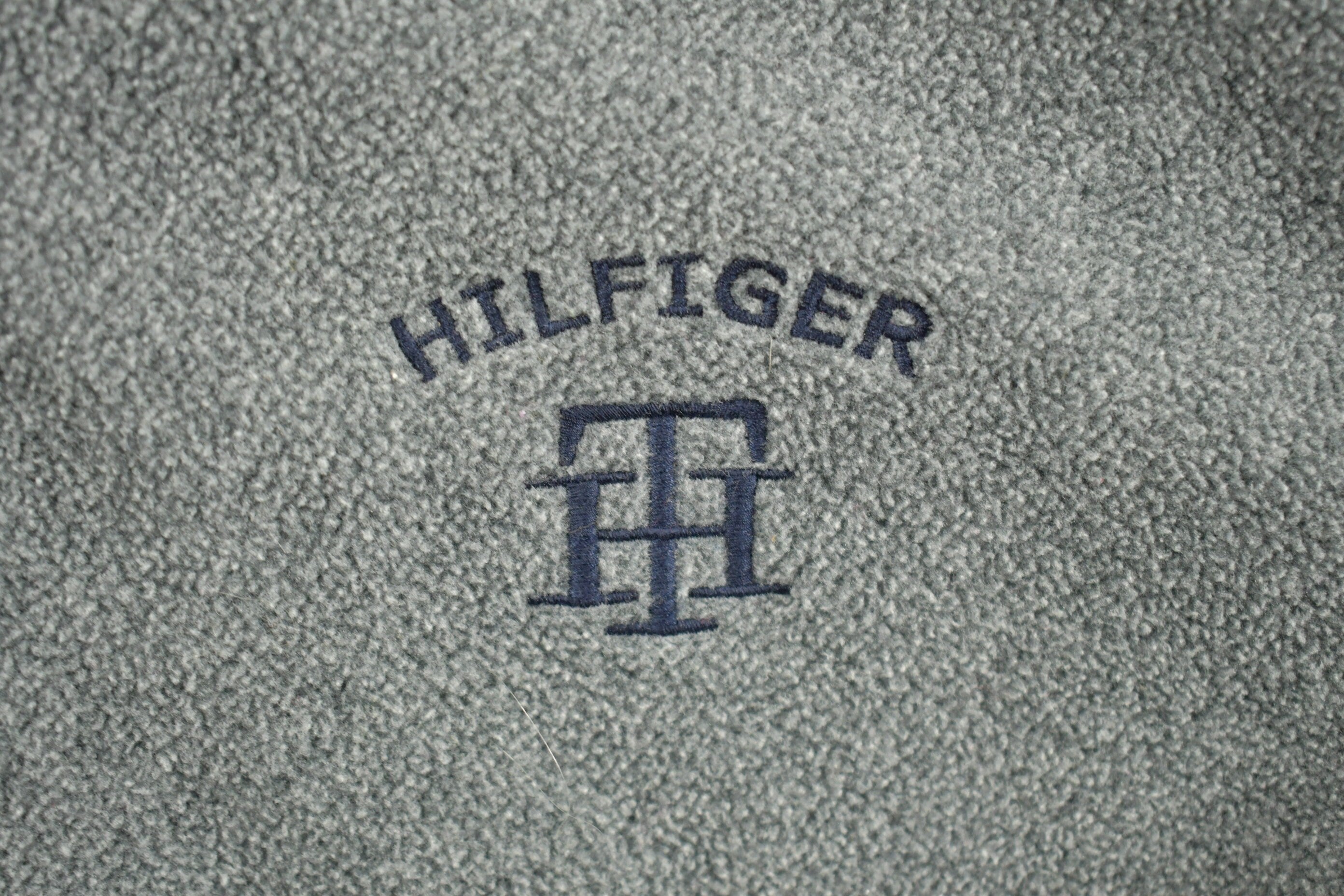 Vintage Tommy Hilfiger Embroidered Quarter Zip Fleece Sweatshirt
