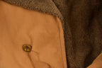 Vintage 1990s Fur Collar Leather Overcoat