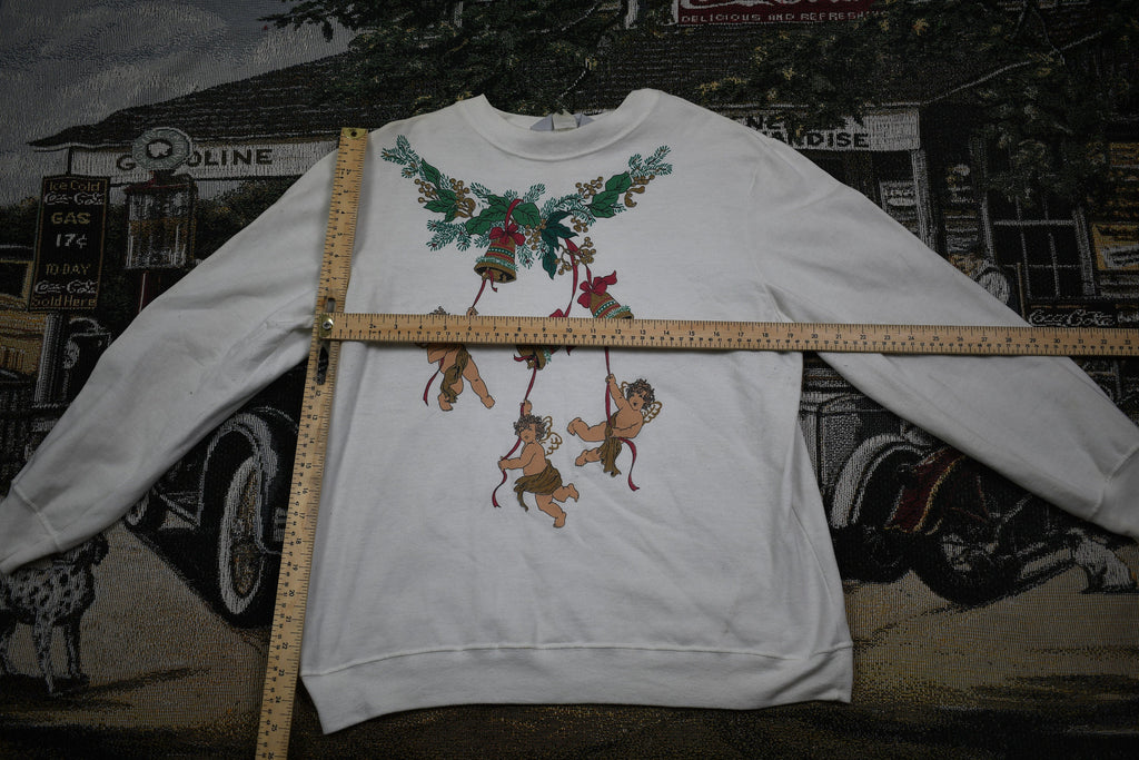 Vintage 1990s Blair Jingle Bells Angels Graphic Crewneck