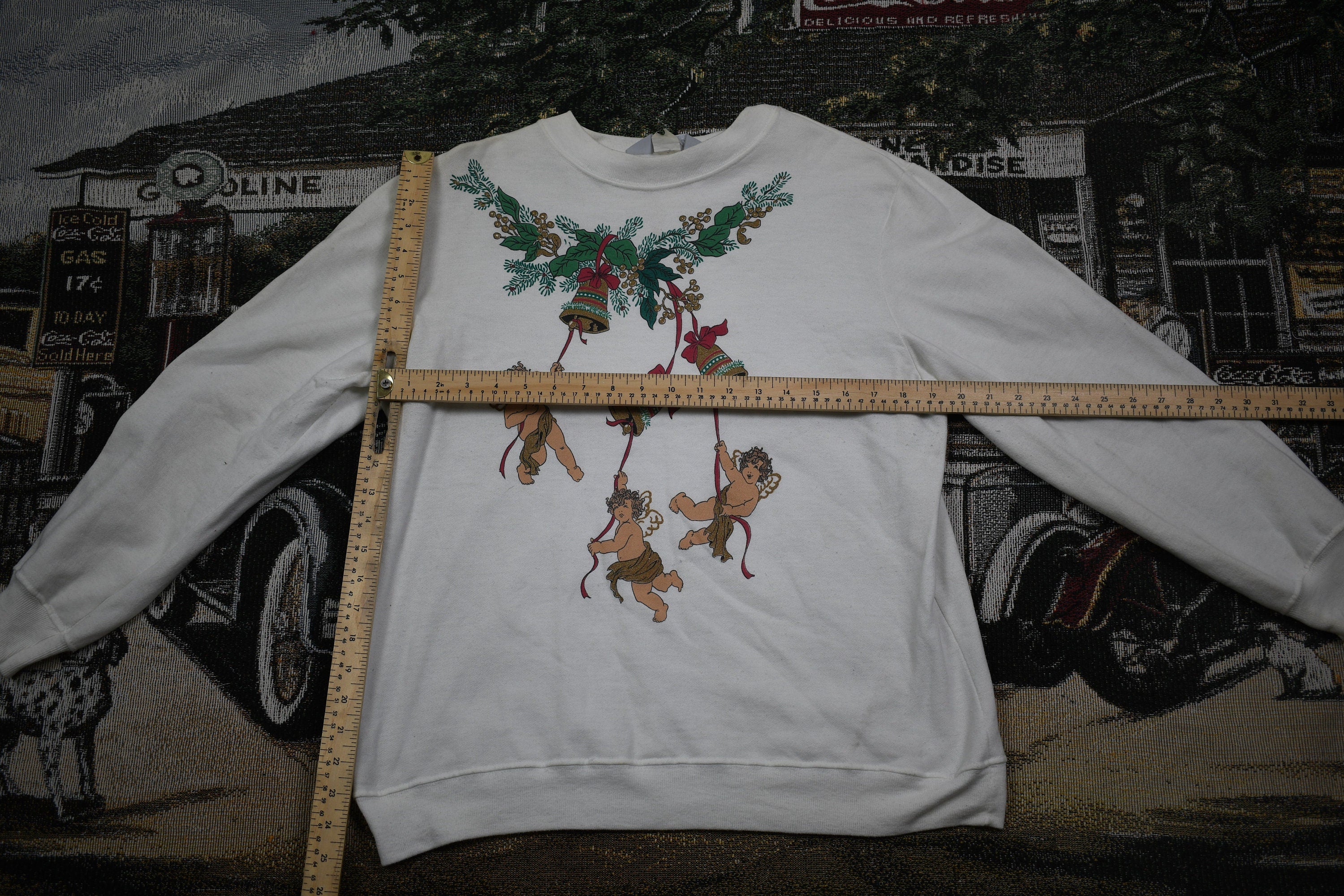 Vintage 1990s Blair Jingle Bells Angels Graphic Crewneck