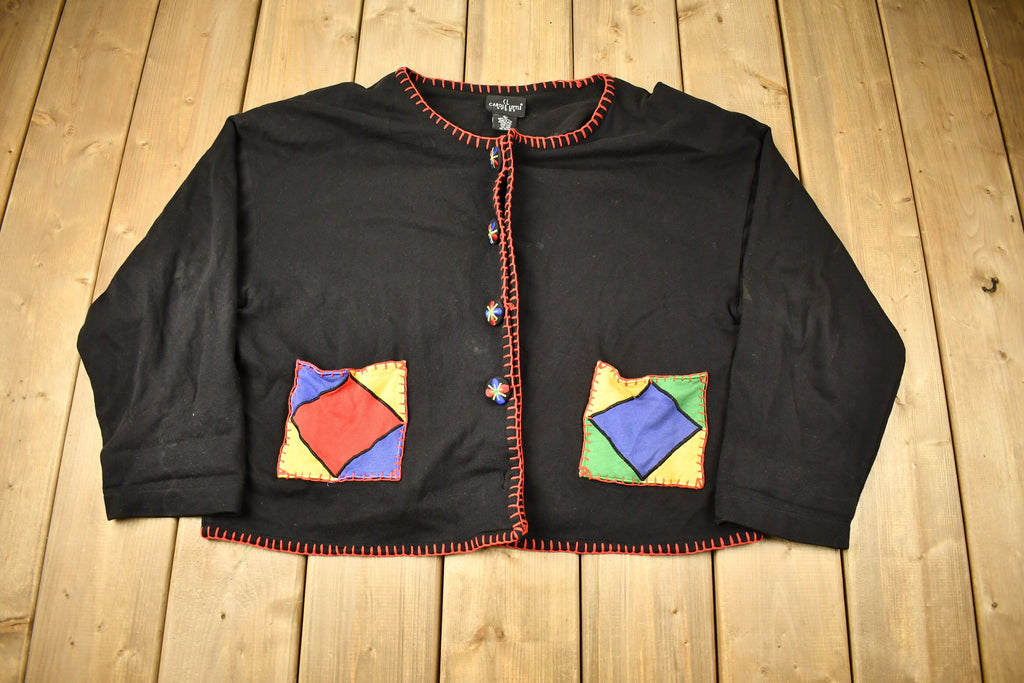 Vintage 1990s Carole Little Sport Cardigan Sweater