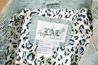 Vintage 1990s Crocodile Pleather Patterned Collared Jacket