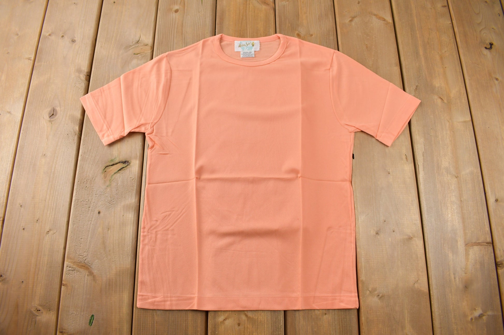 True Vintage 1960s Deadstock Helen Blank Salmon Nylon T Shirt