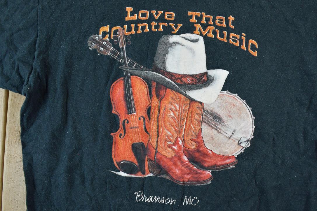 Vintage 1990s Love That Country Music Single Stitch T-Shirt