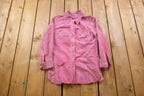Vintage 1960s Pink Suede Leather Button Up Jacket