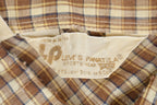 Vintage 1970s Levis Panatela Plaid Button Up Shirt