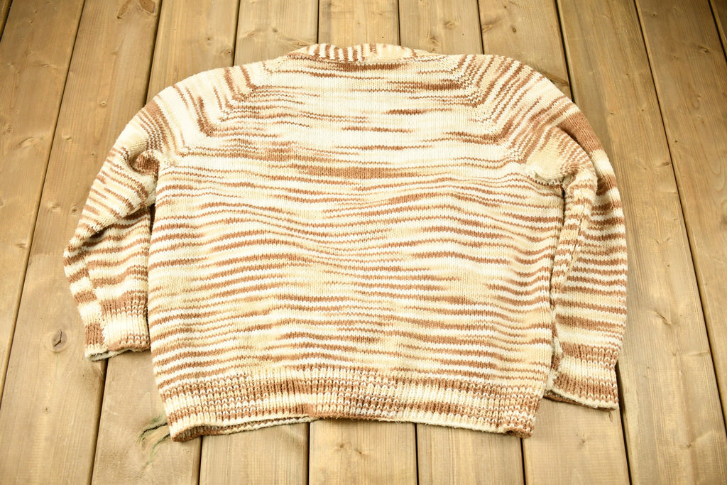 Vintage 1960s Striped Shall Cardigan Sweater