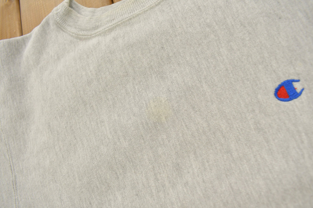 Vintage 1990s Blank Grey Champion Reverse Weave Crewneck
