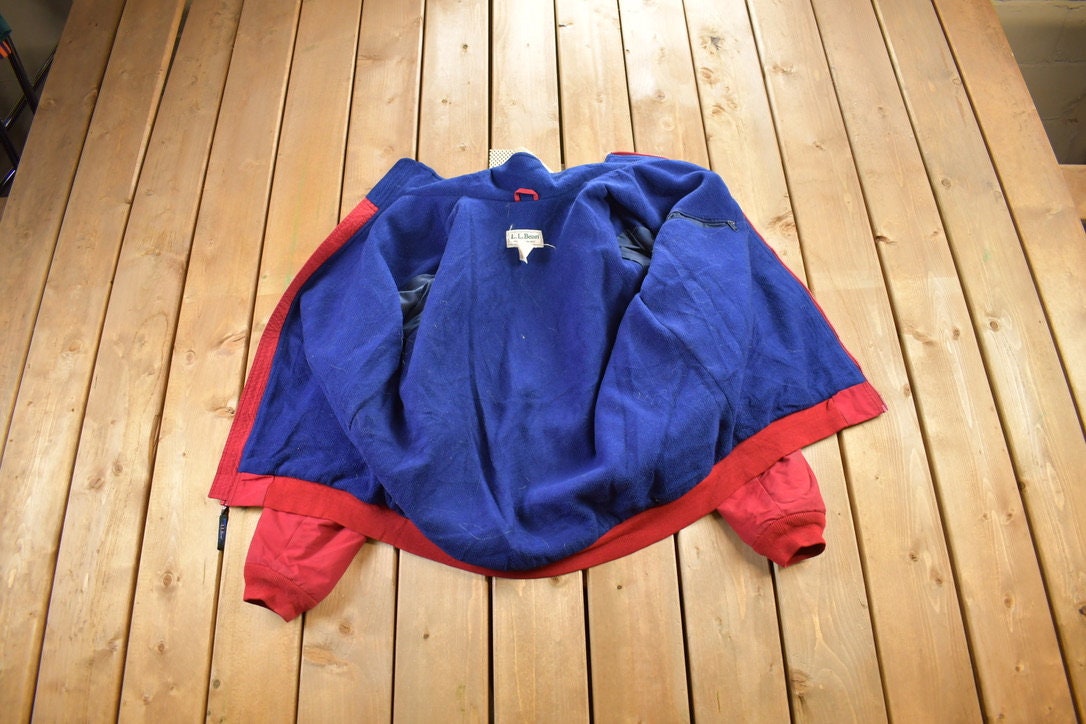 Vintage 1980s Blank LL Bean Warm Up Jacket