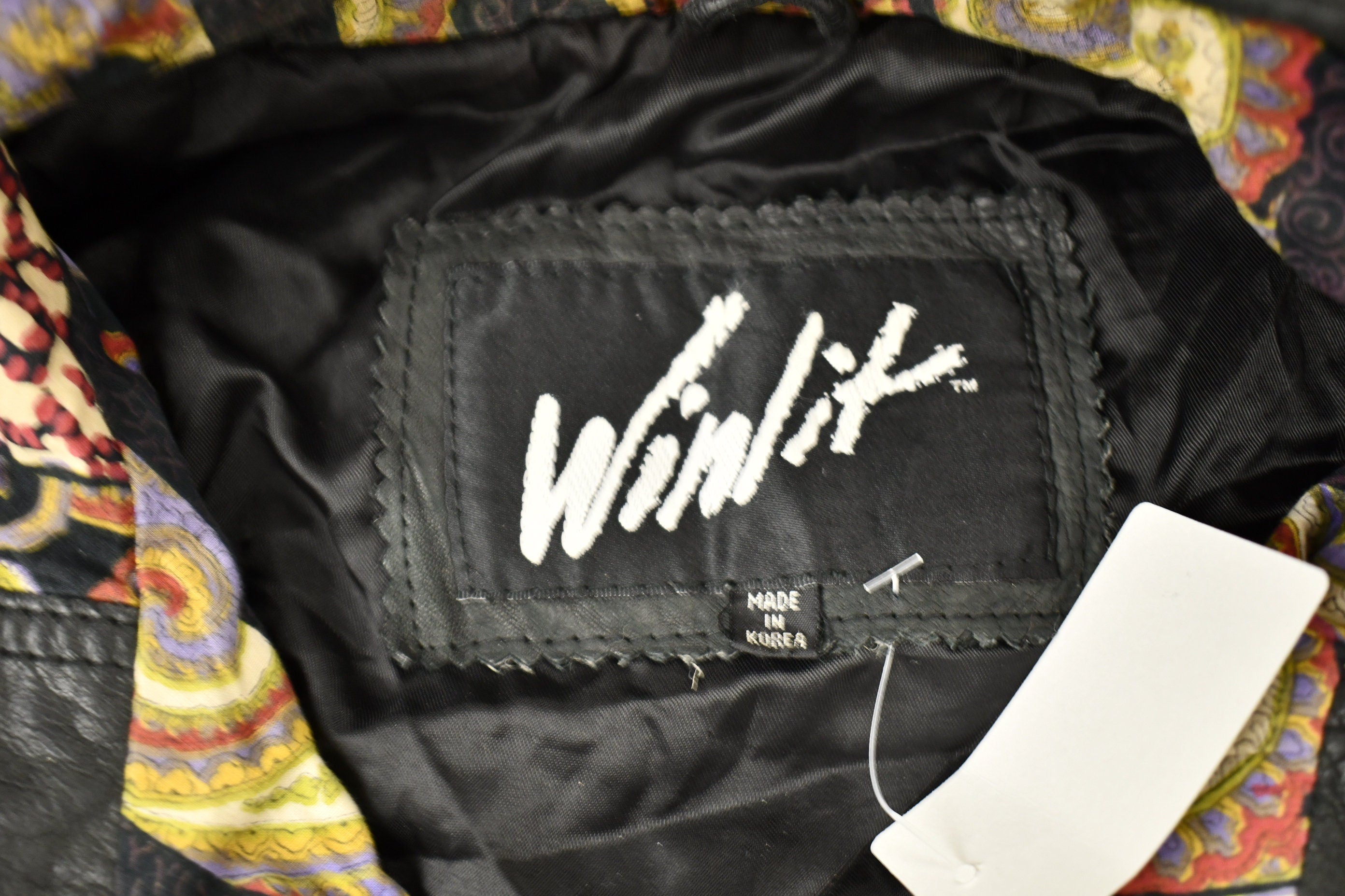 Vintage 1990s Abstract Art Pattern All Over Graphic Winlit Jacket