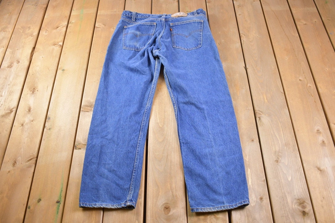 Vintage 1990s Levi 505 Orange Tab Jeans Size 34 x 28