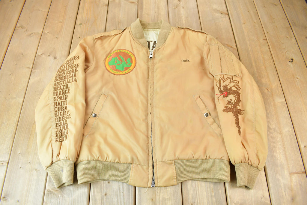 Vintage 1980s United States naval Security Group Kamiseya Japan Souvenir Bomber