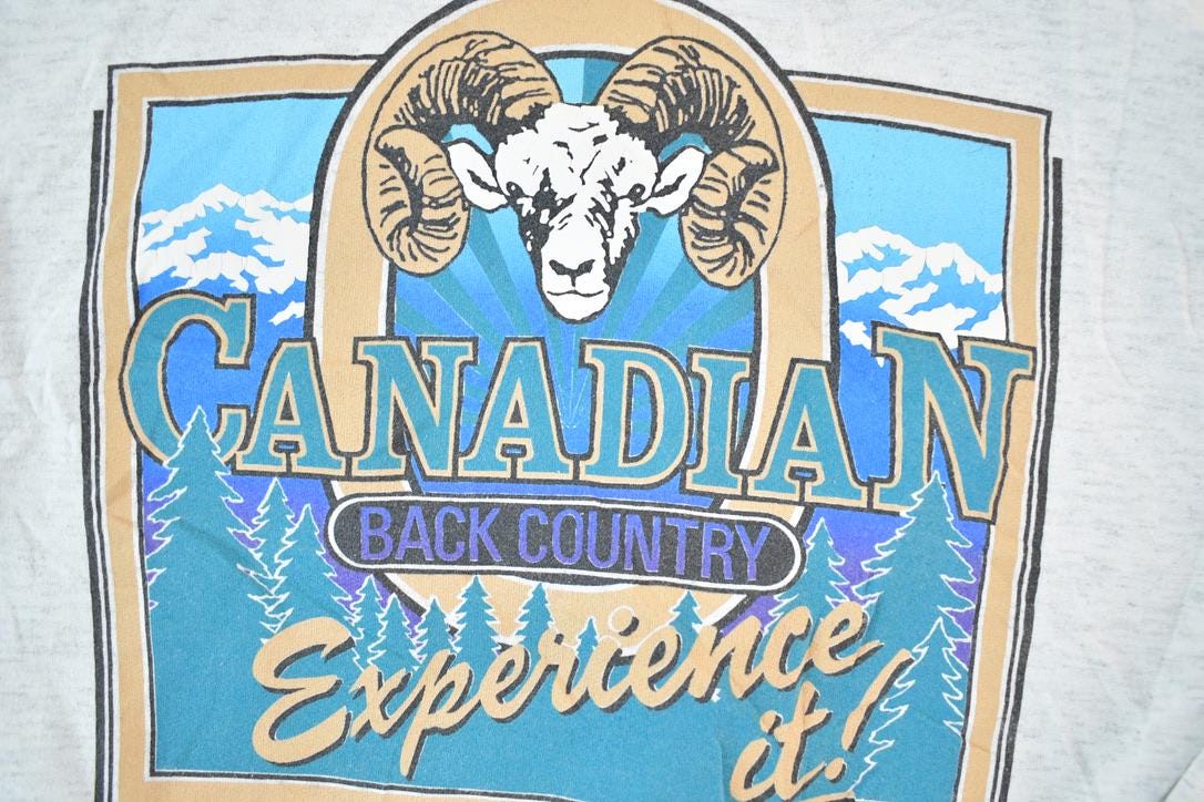 Vintage 1990s Canadian Backcountry Experience Crewneck Sweatshirt Mens M
