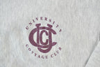Vintage 1990s University Cottage Club Cross Grain Collegiate Crewneck  Embroidered  NCAA Sweatshirt  Sportswear  Americana