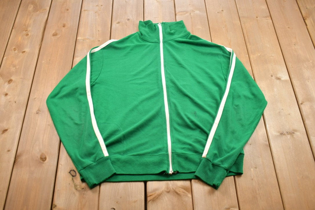 Vintage 1990s Green Zip Up Track Suit Sweatshirt