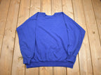 Vintage 1990s Blue Blank Crewneck Sweatshirt