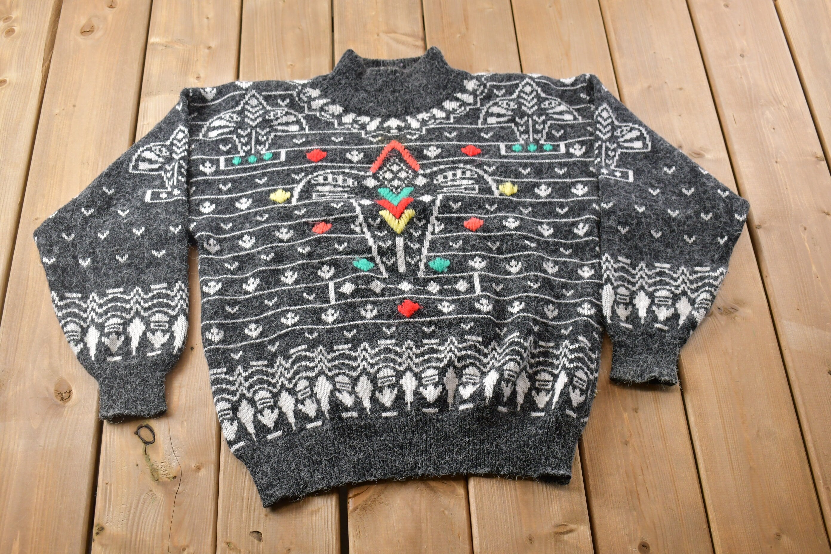 Vintage 1990s David Brett Knitted Turtleneck Sweater