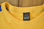 Vintage 1990s Nike Yellow Fleece Crew Neck Sweater