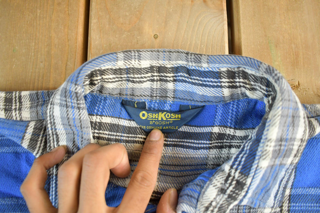 Vintage 1990s OshKosh B'Gosh Plaid Flannel Button Up Shirt Men's XL