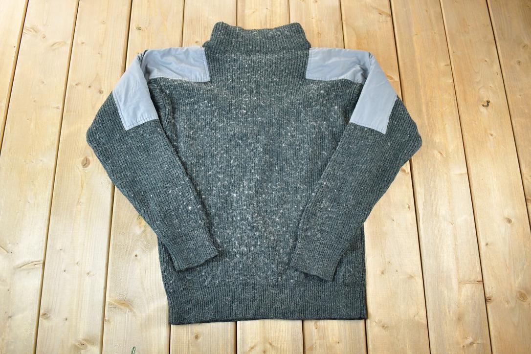 Vintage 1990s Bocci Wool Knit Abstract Pattern Crewneck Sweater