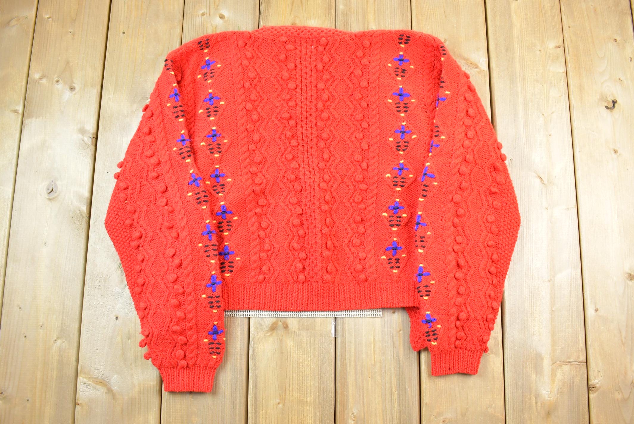 Vintage 1990s The Villiager 100% Wool Quarter Button Knit Sweater