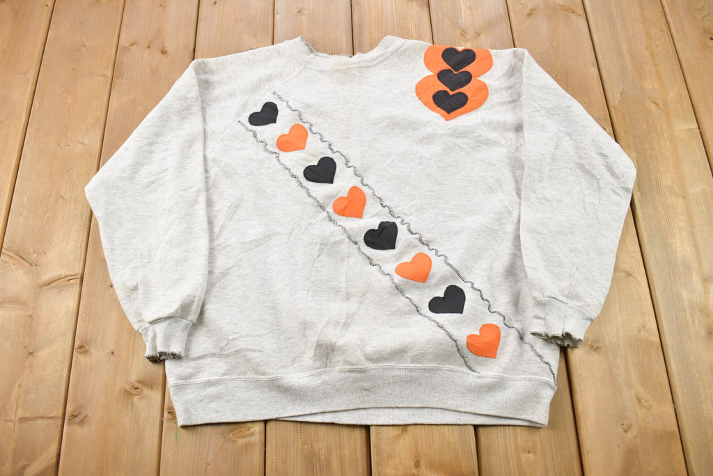 Vintage 1990s Hearts Crewneck Sweater