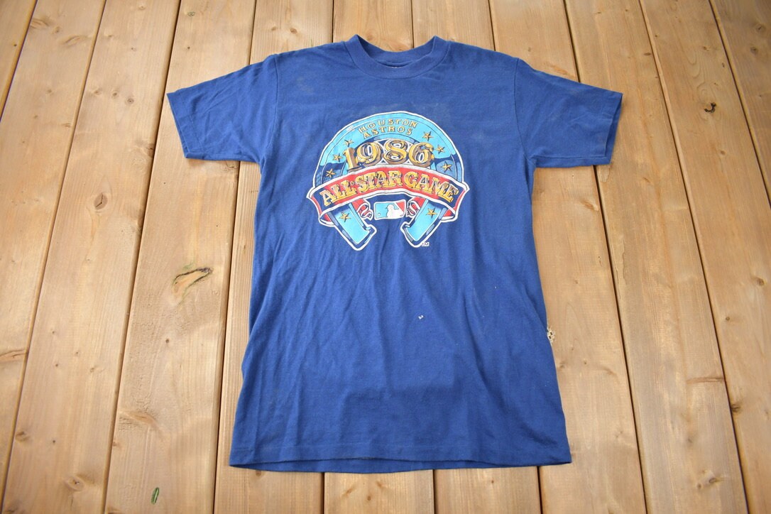 Vintage 1986 Houston Astros All Star Game MLB Baseball Graphic T-Shirt Made In USA