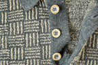 Vintage 1990s TT Quarter Button Knit Abstract Pattern Crewneck Sweater