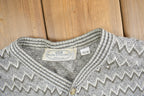 Vintage 1980s Pronto-Uomo Knit Henley-Sweater