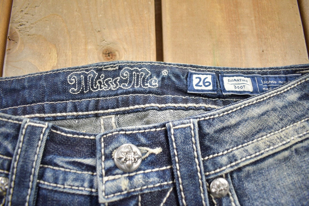 Vintage Y2K Miss Me Bedazzled Low Rise Jeans Size 26x31