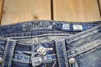 Vintage Y2K Miss Me Bedazzled Low Rise Jeans Size 26x31