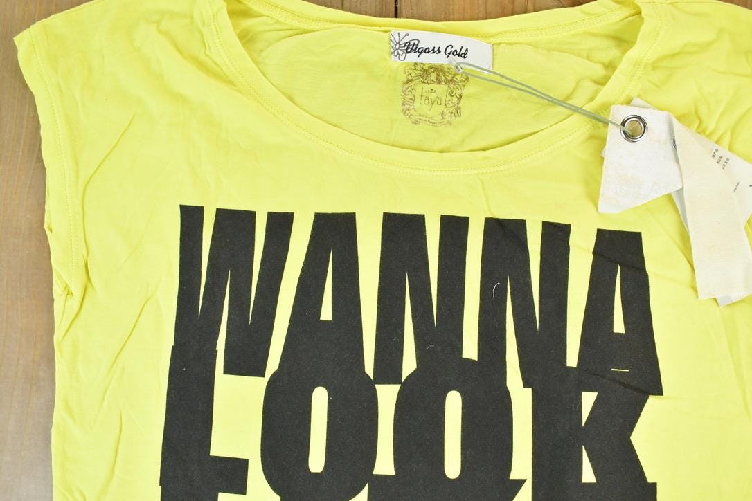 Women Vintage Vigoss Y2K Wanna Look Like T-Shirt / Vigoss Grunge Skull Print / Contrast Stitch / Internet Famous Clothing / Over Dyed