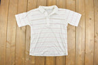 Vintage 1980s Striped Quarter Button Up Shirt