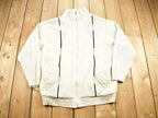 Vintage 1990s 3D Cable Knit Full Zip Sweater