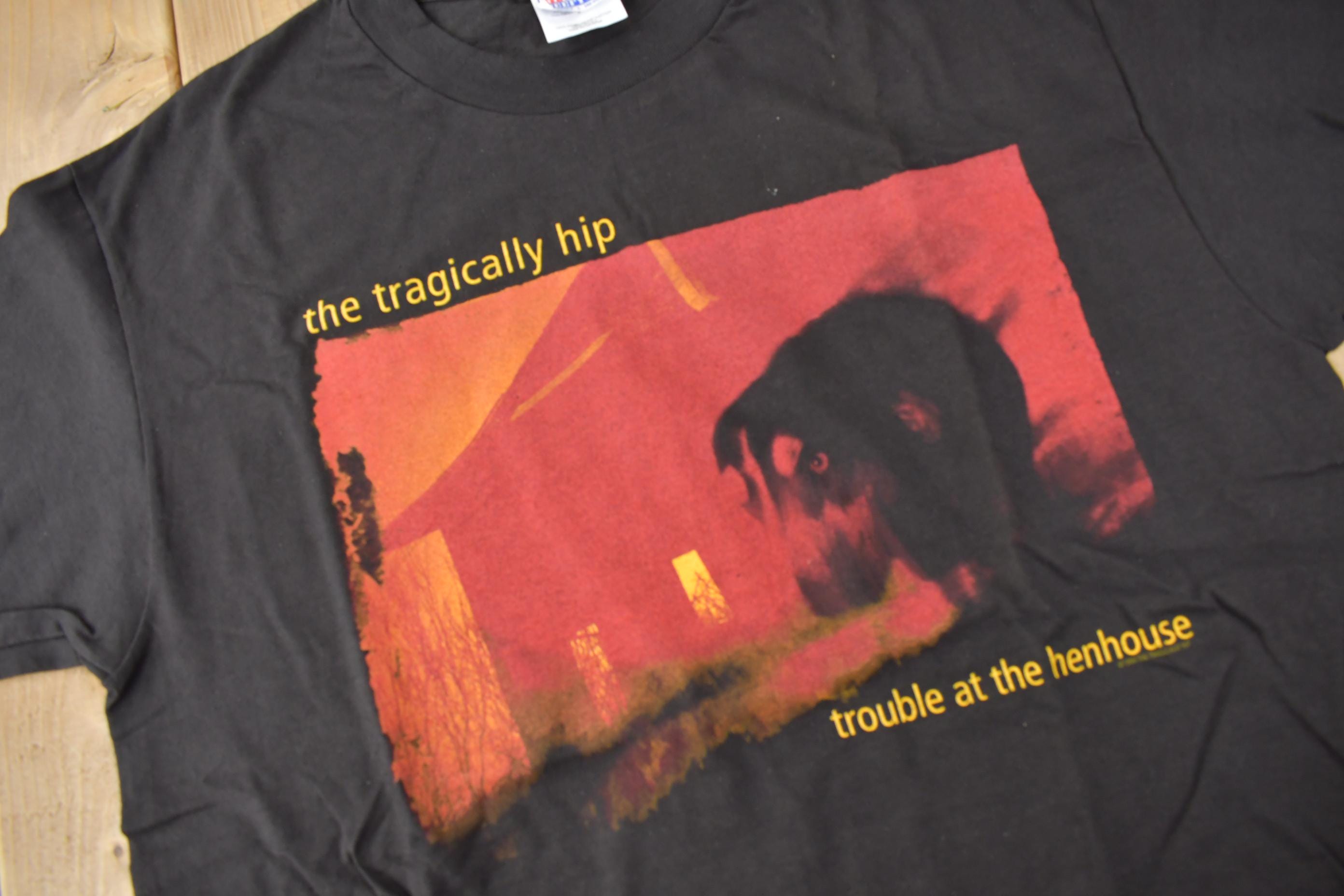 Vintage 1996 Deadstock The Tragically Hip Trouble At The Henhouse World Tour Single Stitch Graphic Band Tee Made in USA