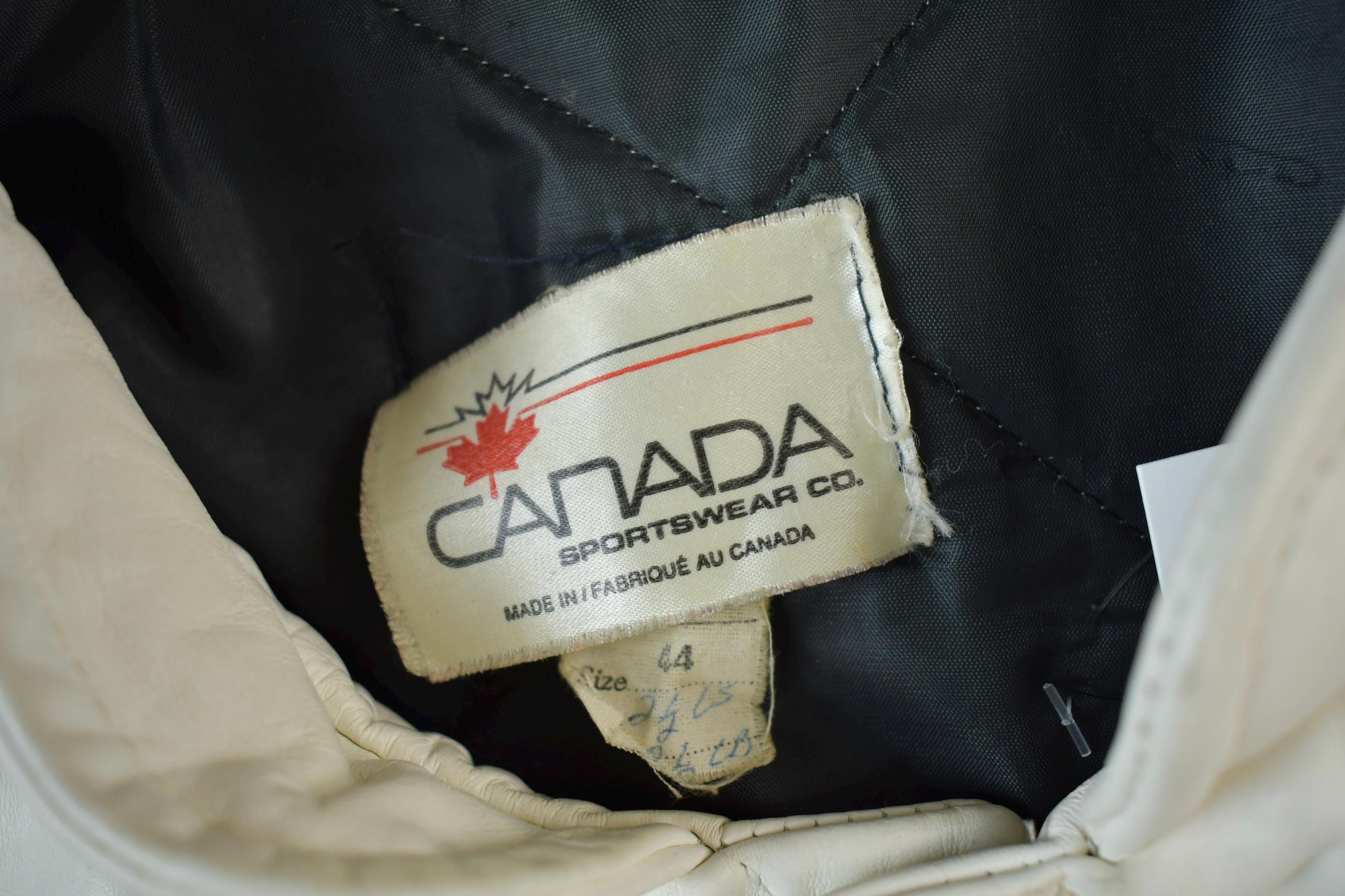 Vintage 1977 A&S Raiders Leather Varsity Jacket Made In Canada Size 44