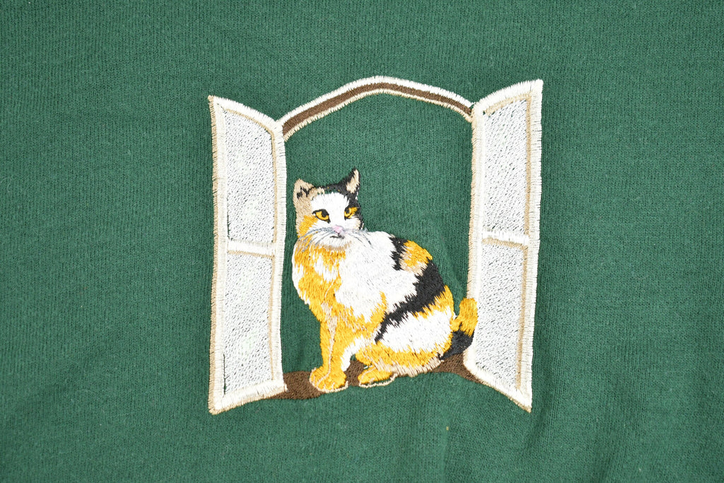 Vintage 1980s Cute Kitten Crewneck