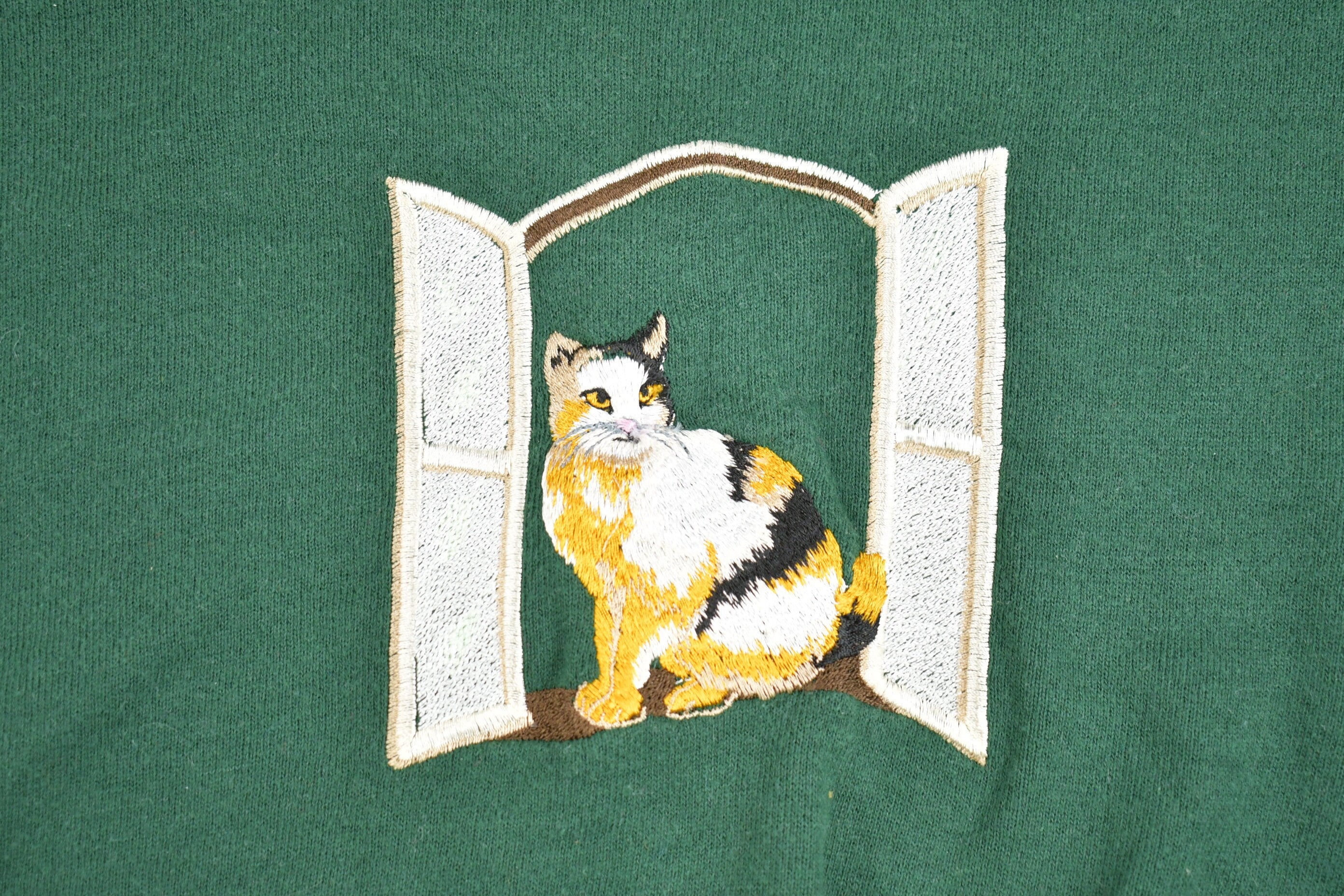 Vintage 1980s Cute Kitten Crewneck