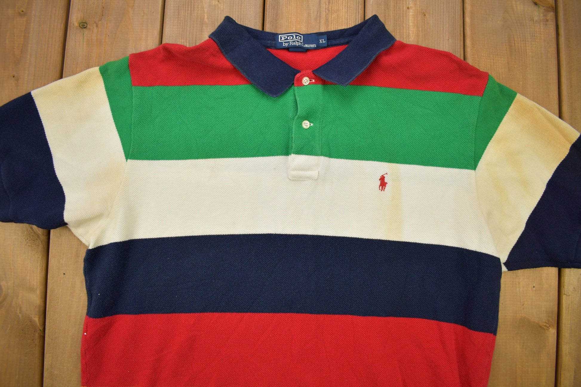 Vintage 1990s Polo Ralph Lauren Striped Polo Shirt