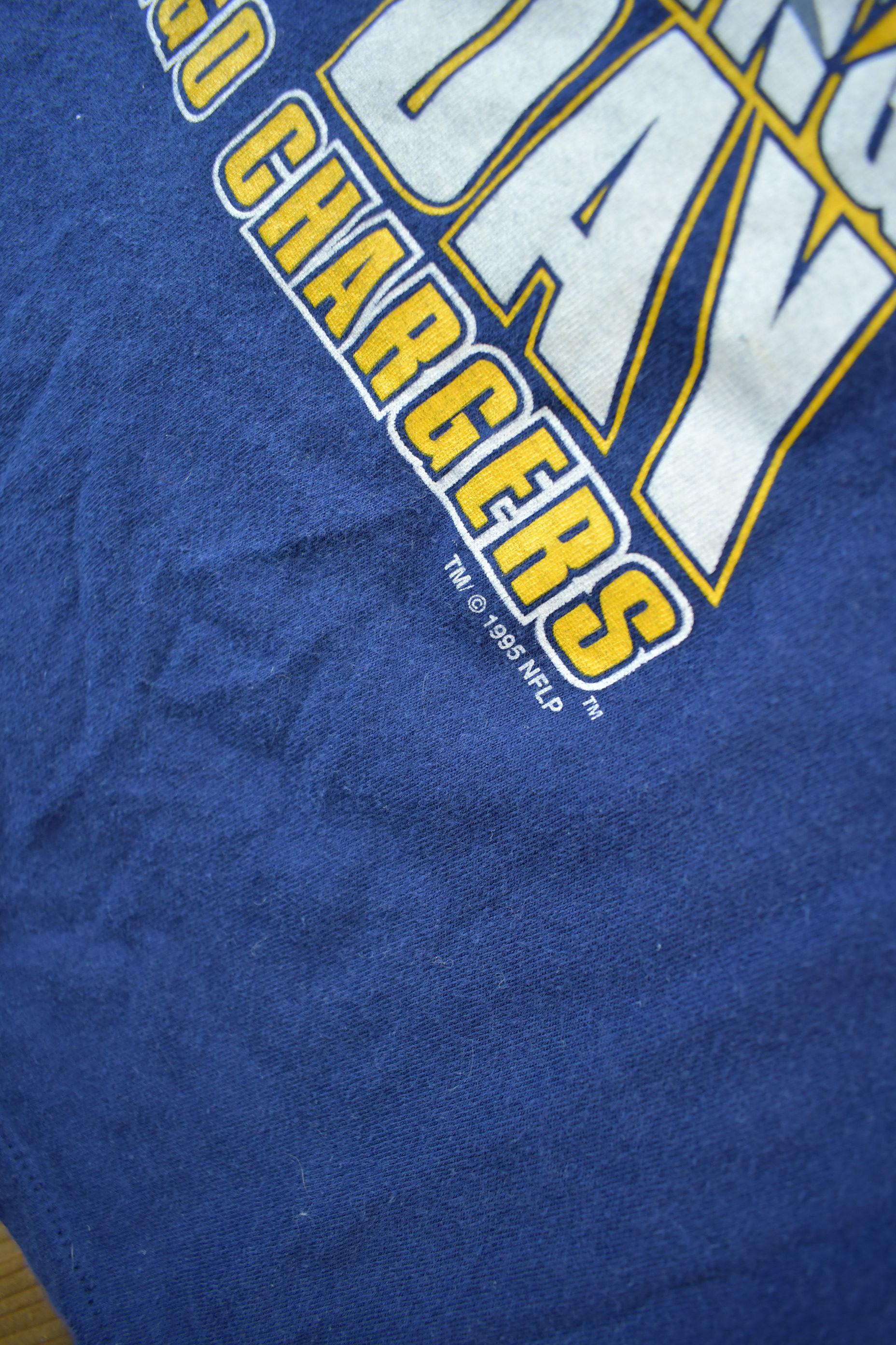 Vintage 1995 San Diego Chargers Super Bowl Forecast Lightning All Day Graphic T-Shirt