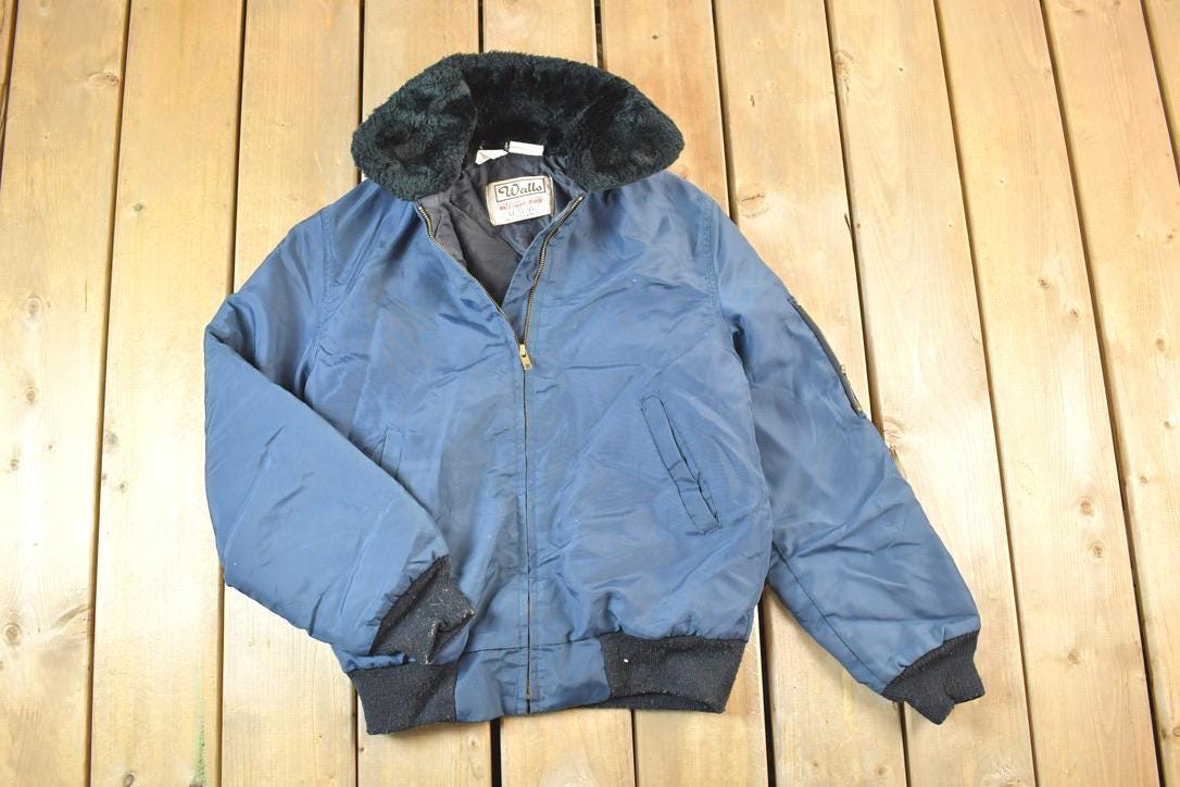 Vintage 1970s Walls Blizzard Pruf Bomber Work Jacket Made In USA