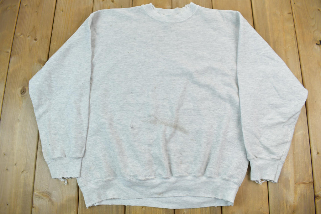Vintage 1990s Blank Grey Crewneck Sweatshirt