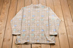 Vintage 1990s Festive Winter Fleece Mock Neck Sweater