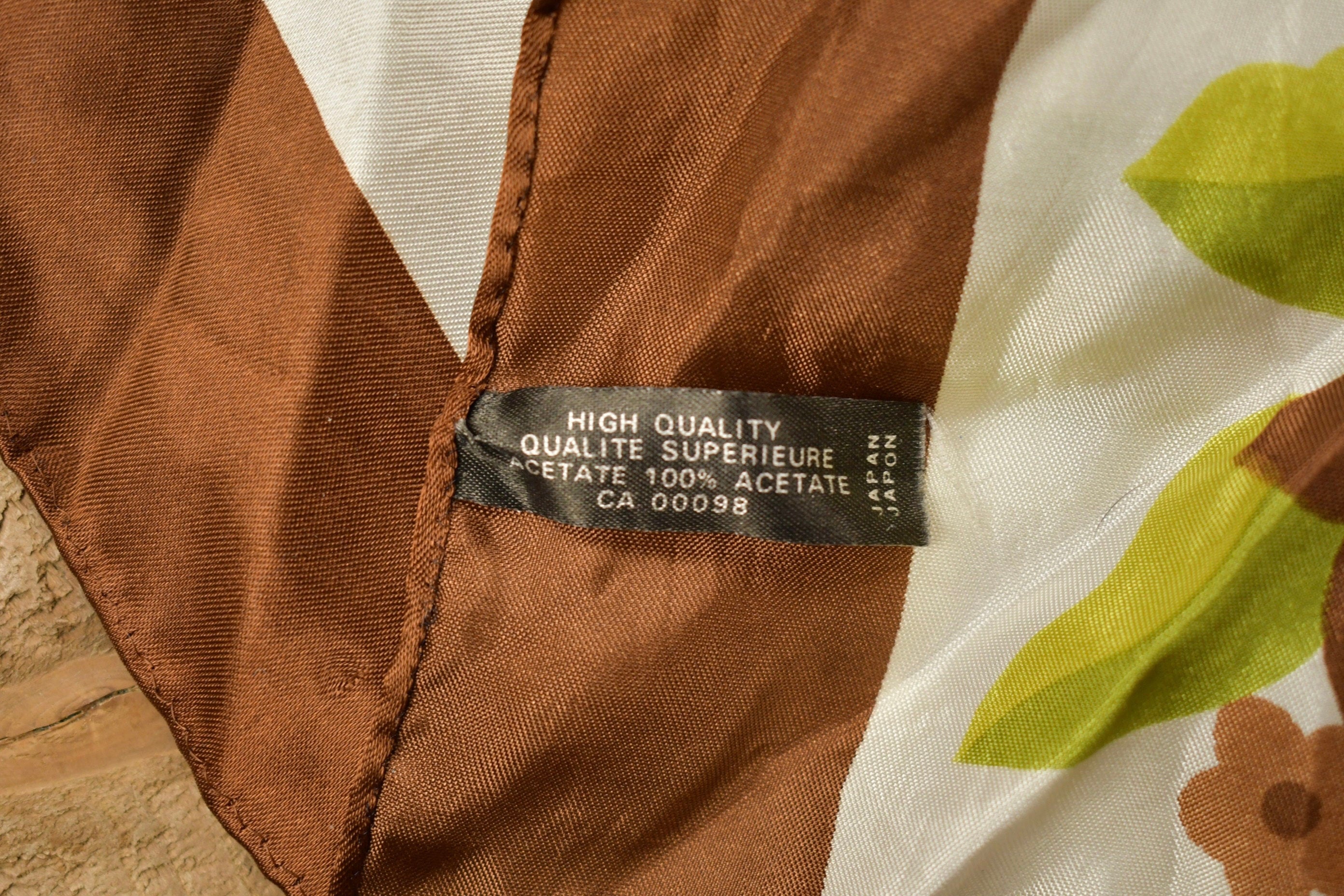 Vintage 1980s Floral St. Germain Scarf